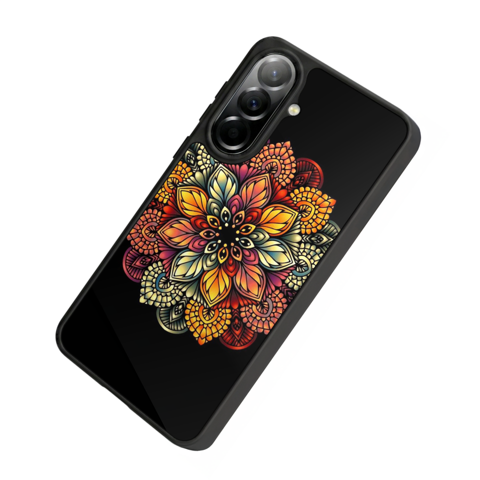 Samsung Galaxy A37 Uyumlu Mandala Tasarımlı Glossy Premium Kılıf