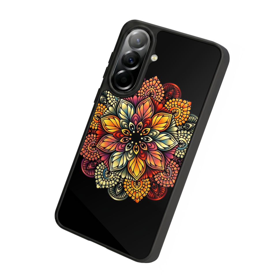 Samsung Galaxy A37 Uyumlu Mandala Tasarımlı Glossy Premium Kılıf