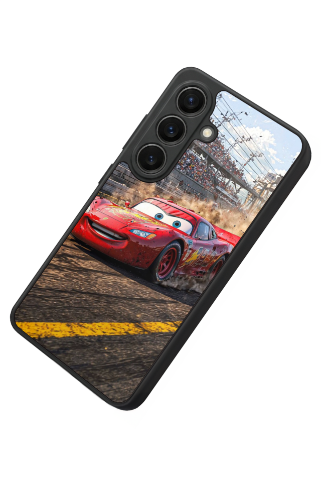 Samsung Galaxy S26 Uyumlu Şimsek McQueen Tasarımlı Glossy Premium Kılıf