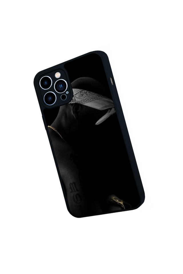 iPhone 12 Pro Max Uyumlu Tupac Tasarımlı Glossy Premium Kılıf