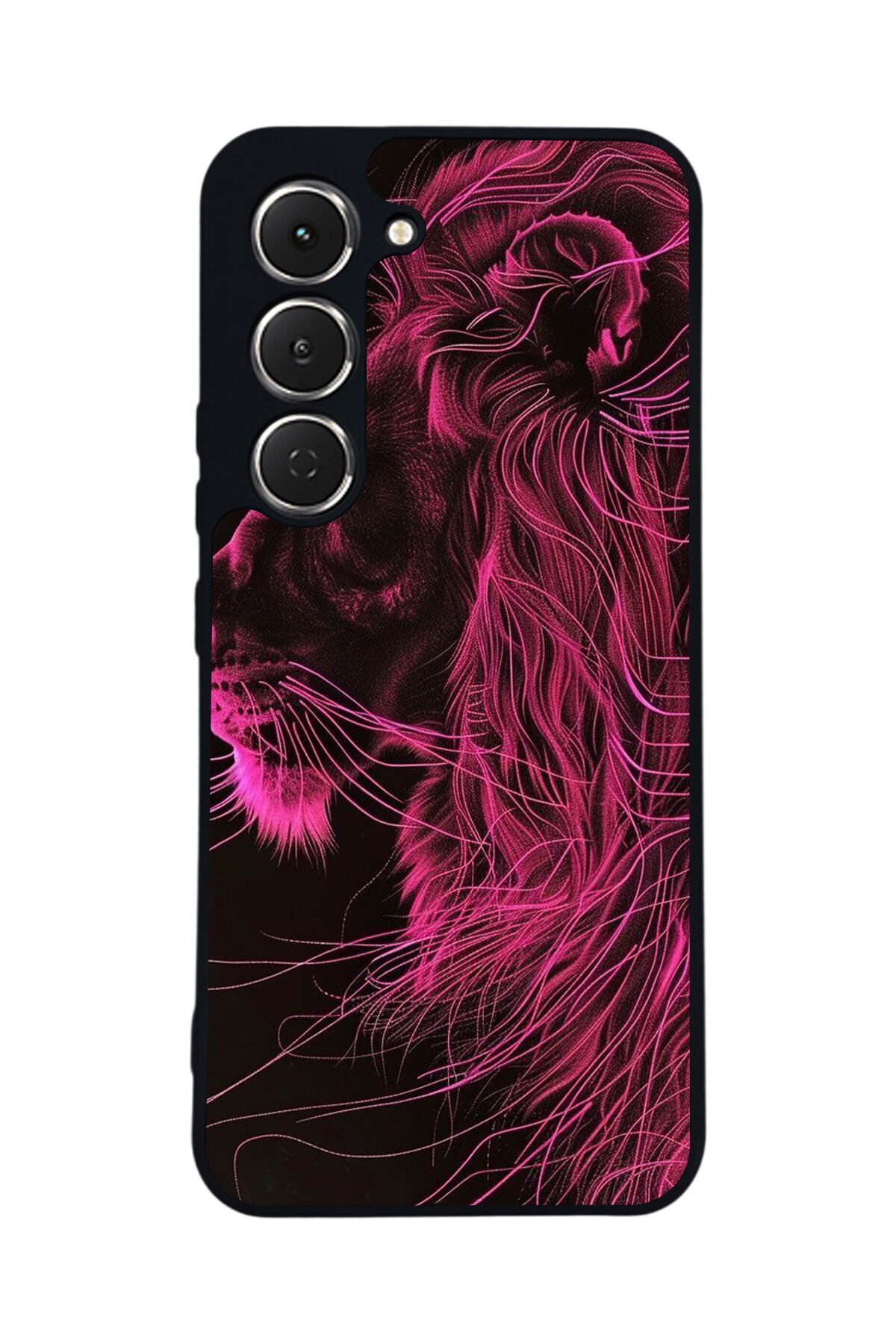 Tecno Spark 40 Pro Uyumlu Aslan Tasarımlı Glossy Premium Kılıf