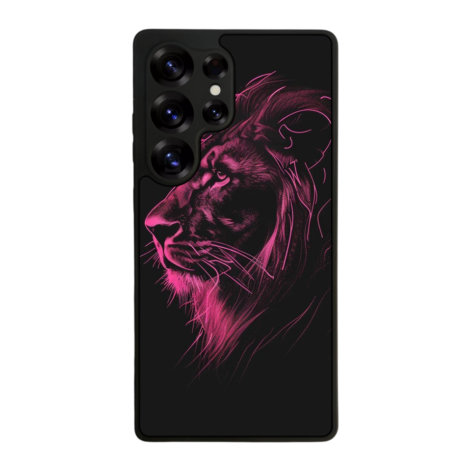 Samsung Galaxy S25 Ultra Uyumlu Aslan Tasarımlı Glossy Premium Kılıf