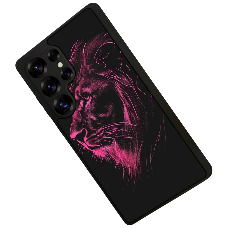 Samsung Galaxy S25 Ultra Uyumlu Aslan Tasarımlı Glossy Premium Kılıf