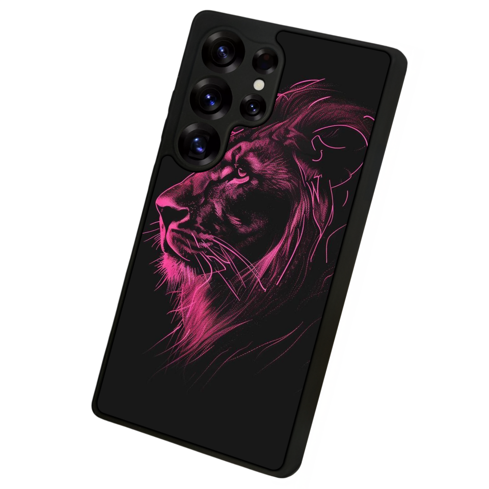 Samsung Galaxy S25 Ultra Uyumlu Aslan Tasarımlı Glossy Premium Kılıf