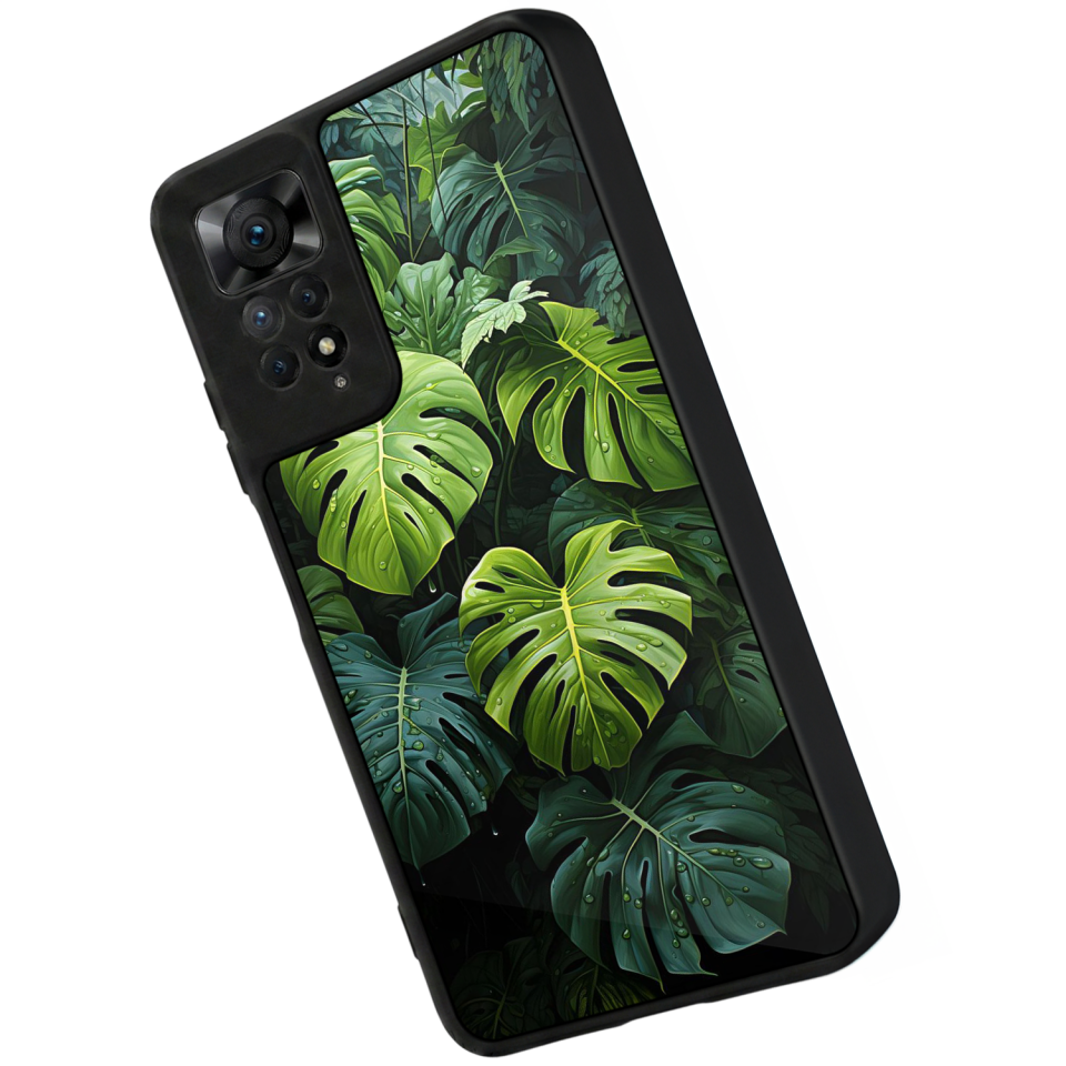 Xiaomi Redmi Note 11 Pro Uyumlu Botanik Tasarımlı Glossy Premium Kılıf