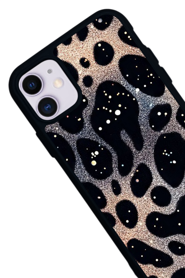 iPhone 11 Uyumlu Hologram Leopar Tasarımlı Glossy Premium Kılıf