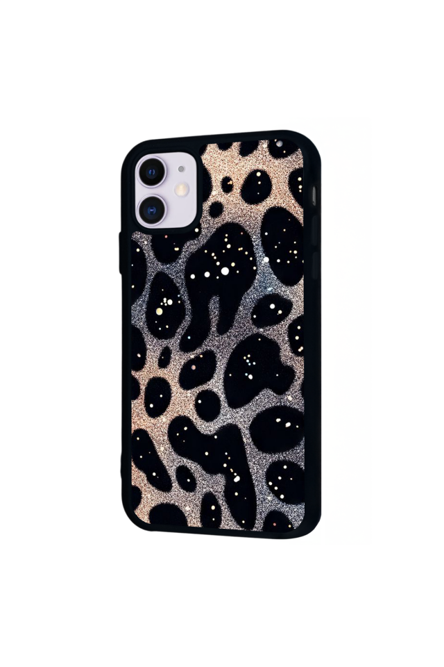 iPhone 11 Uyumlu Hologram Leopar Tasarımlı Glossy Premium Kılıf
