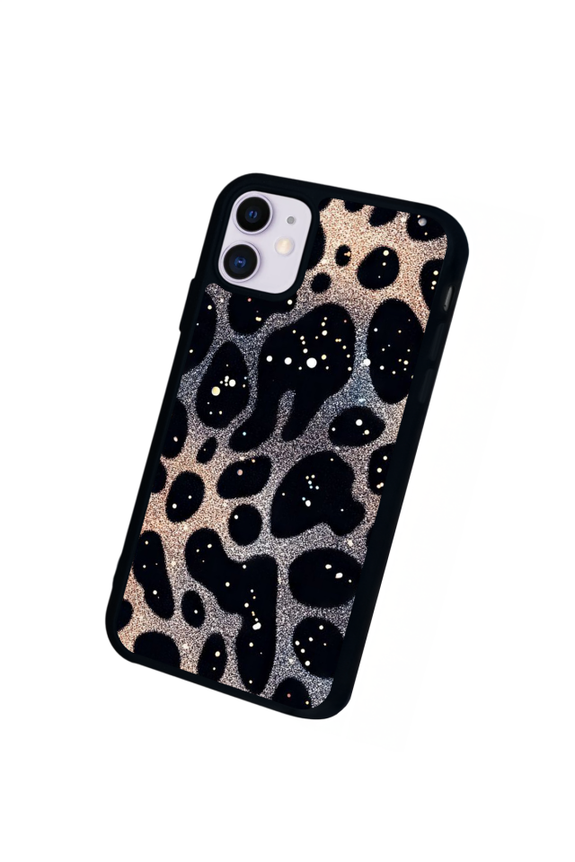 iPhone 11 Uyumlu Hologram Leopar Tasarımlı Glossy Premium Kılıf