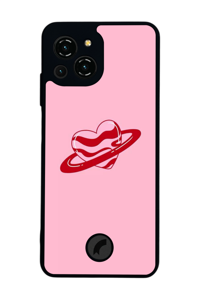 Reeder S23 Pro Max Uyumlu Kalp Love Tasarımlı Glossy Premium Kılıf