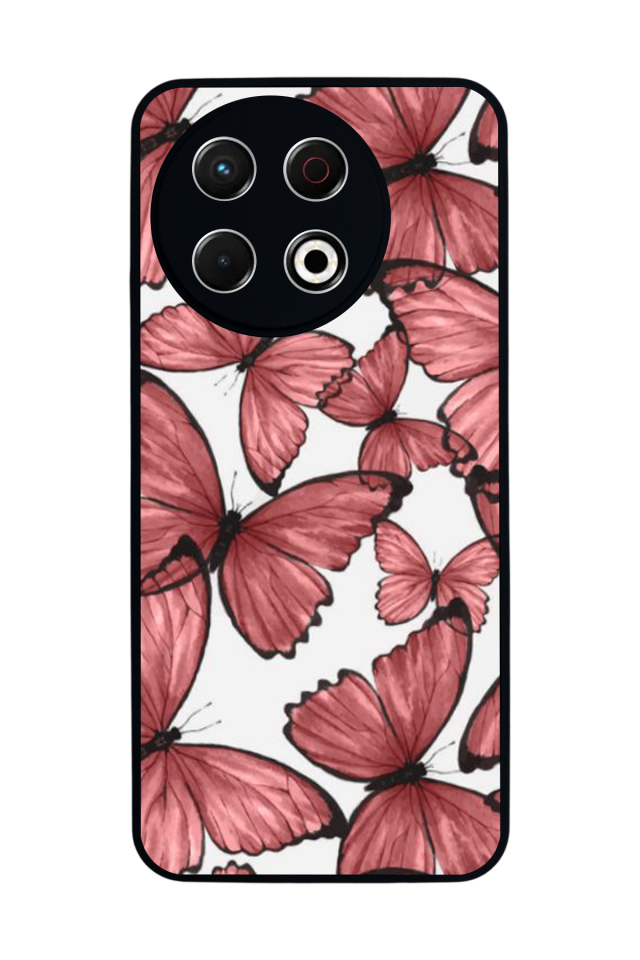 Tecno Spark 30 Pro Uyumlu Kelebek Tasarımlı Glossy Premium Kılıf