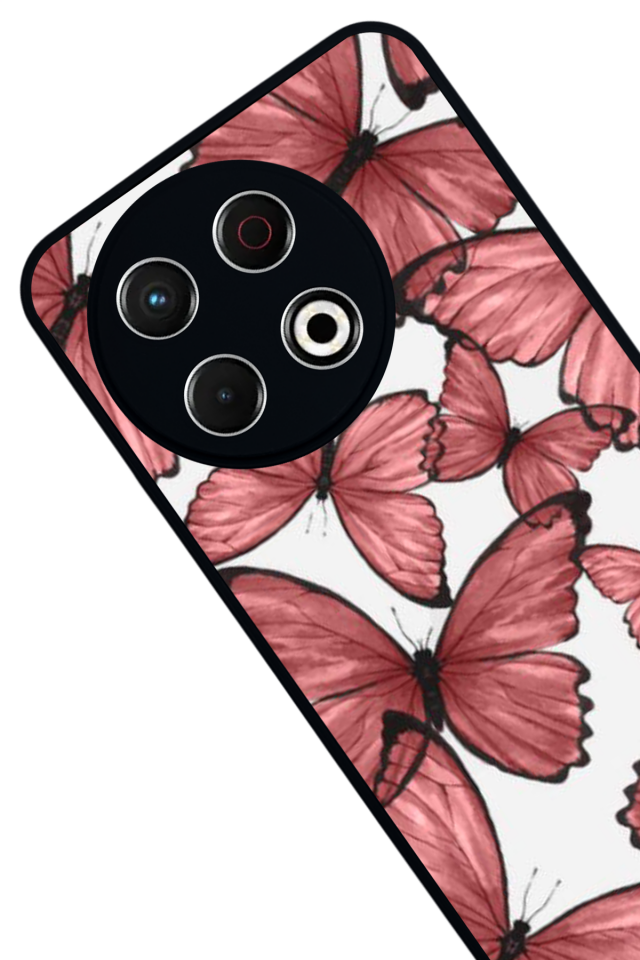 Tecno Spark 30 Pro Uyumlu Kelebek Tasarımlı Glossy Premium Kılıf