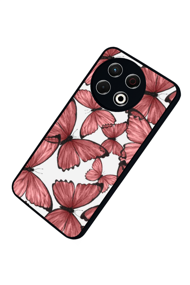 Tecno Spark 30 Pro Uyumlu Kelebek Tasarımlı Glossy Premium Kılıf