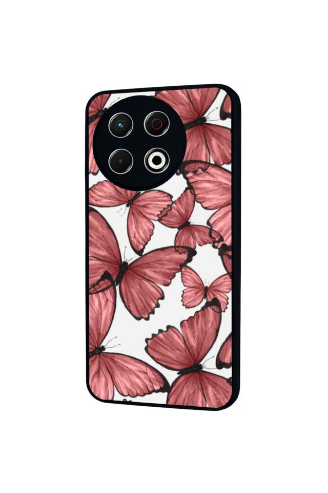 Tecno Spark 30 Pro Uyumlu Kelebek Tasarımlı Glossy Premium Kılıf