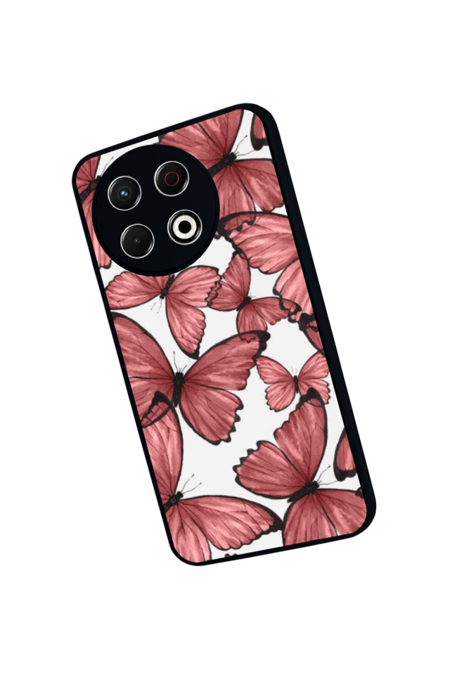 Tecno Spark 30 Pro Uyumlu Kelebek Tasarımlı Glossy Premium Kılıf