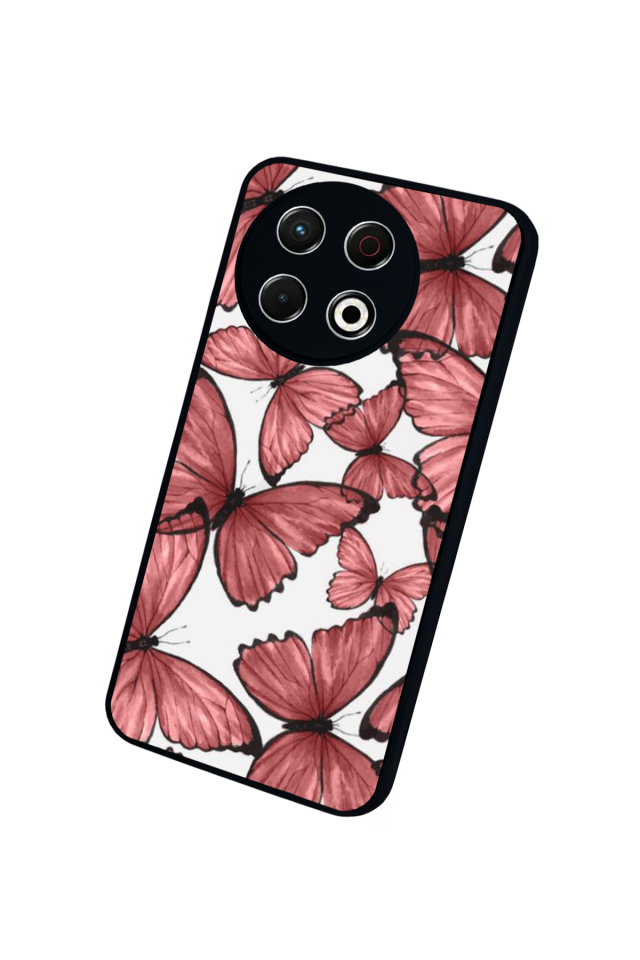 Tecno Spark 30 Pro Uyumlu Kelebek Tasarımlı Glossy Premium Kılıf