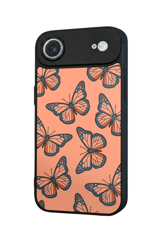 iPhone 17 Air Uyumlu Kelebek Tasarımlı Glossy Premium Kılıf