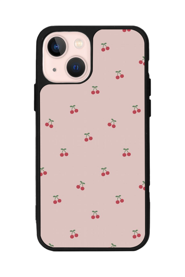 iPhone 15 Uyumlu Kiraz Tasarımlı Glossy Premium Kılıf