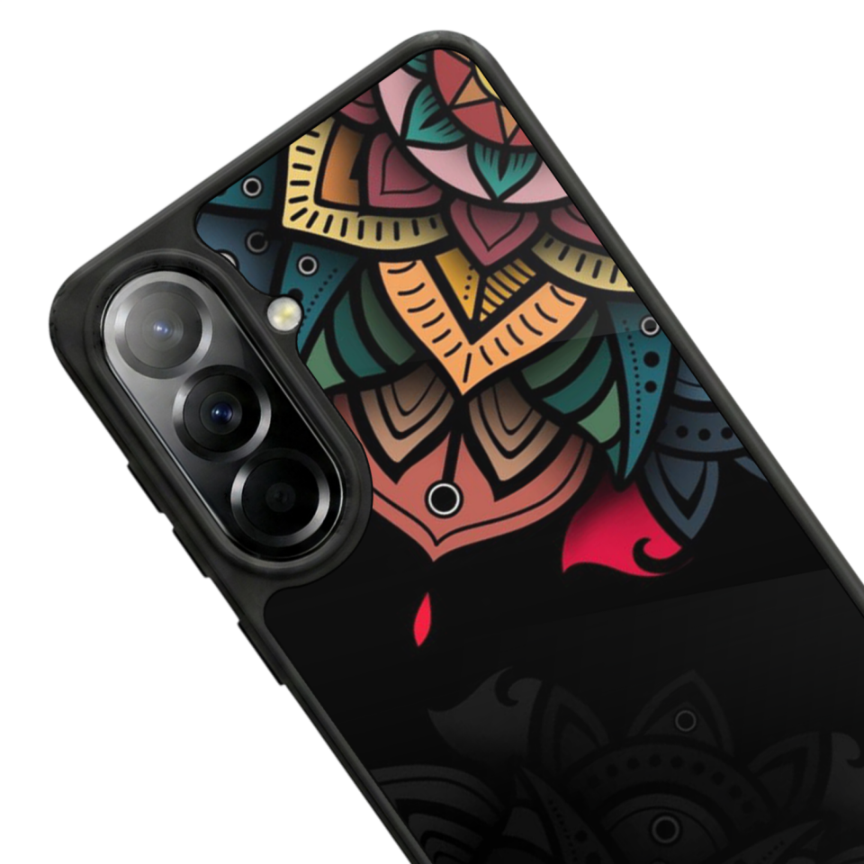 Samsung Galaxy A37 Uyumlu Mandala Tasarımlı Glossy Premium Kılıf