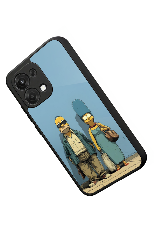 Oppo A6 Pro Uyumlu The Simpsons Tasarımlı Glossy Premium Kılıf