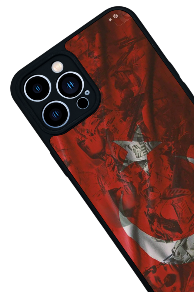 iPhone 13 Pro Max Uyumlu Türk Bayragi Tasarımlı Glossy Premium Kılıf