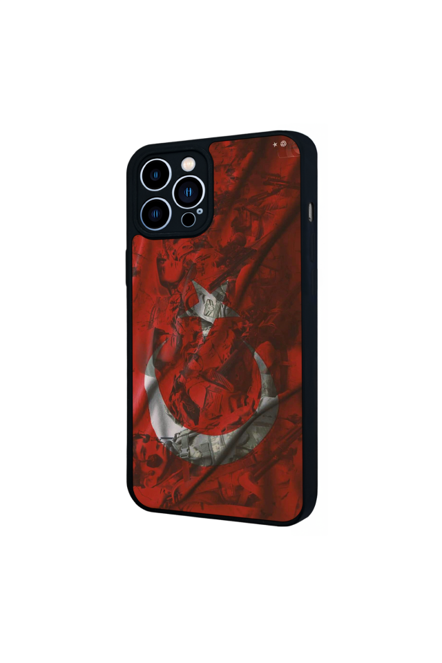 iPhone 13 Pro Max Uyumlu Türk Bayragi Tasarımlı Glossy Premium Kılıf