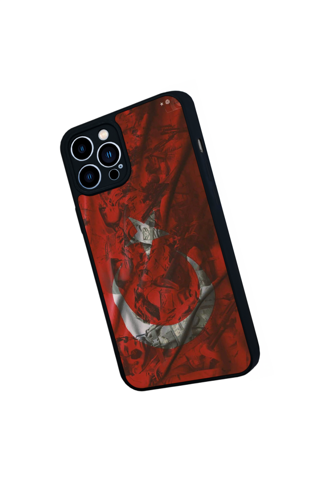 iPhone 13 Pro Max Uyumlu Türk Bayragi Tasarımlı Glossy Premium Kılıf