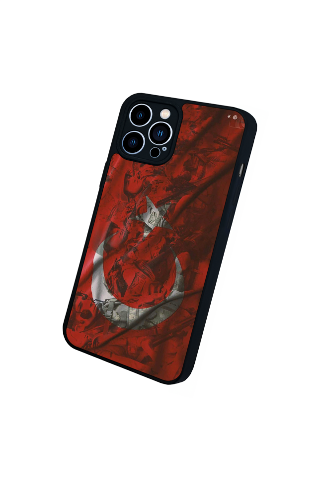 iPhone 13 Pro Max Uyumlu Türk Bayragi Tasarımlı Glossy Premium Kılıf