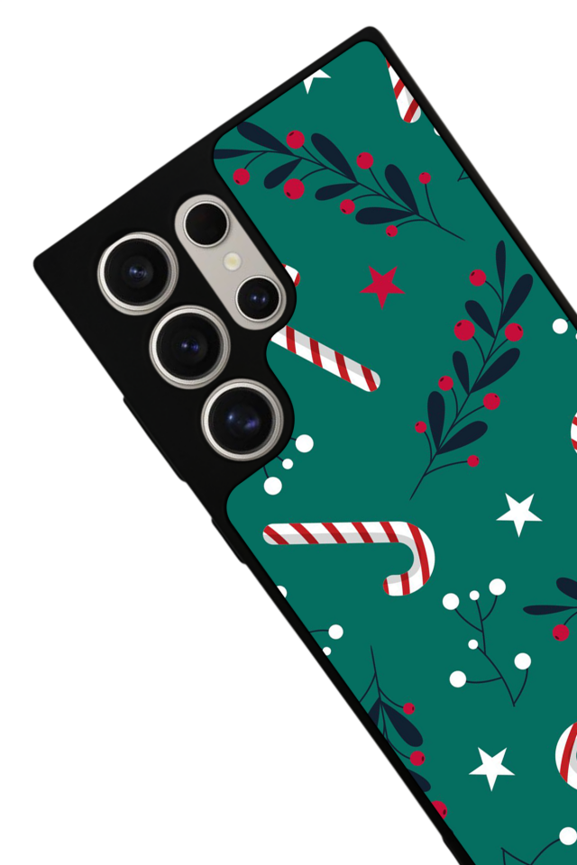 Samsung Galaxy S22 Ultra Uyumlu Yilbasi Christmas Tasarımlı Glossy Premium Kılıf