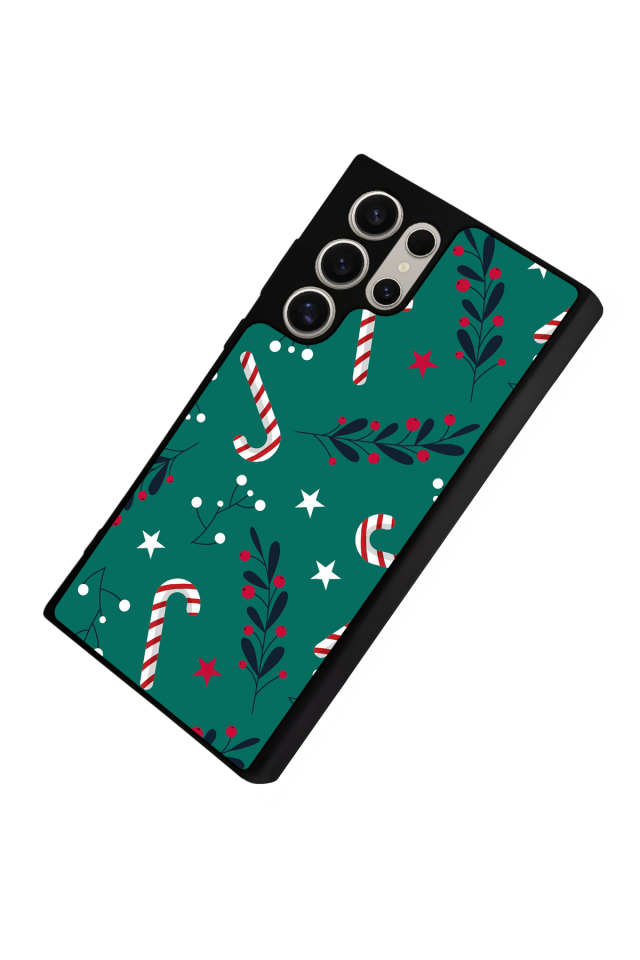 Samsung Galaxy S22 Ultra Uyumlu Yilbasi Christmas Tasarımlı Glossy Premium Kılıf