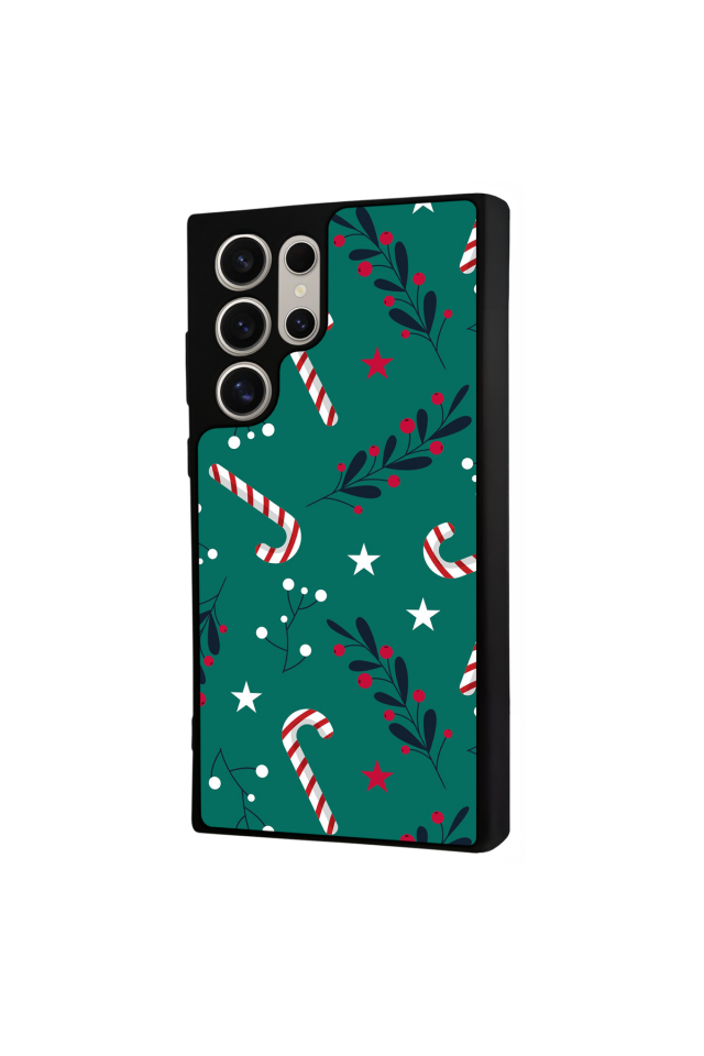 Samsung Galaxy S22 Ultra Uyumlu Yilbasi Christmas Tasarımlı Glossy Premium Kılıf