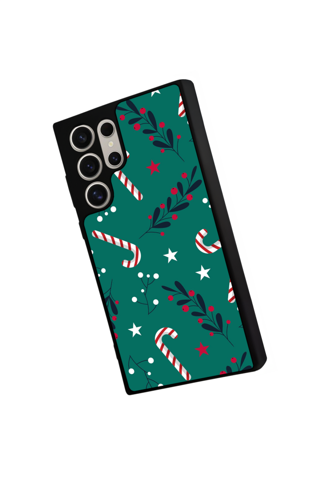 Samsung Galaxy S22 Ultra Uyumlu Yilbasi Christmas Tasarımlı Glossy Premium Kılıf