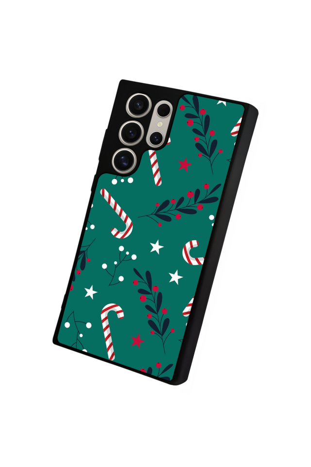 Samsung Galaxy S22 Ultra Uyumlu Yilbasi Christmas Tasarımlı Glossy Premium Kılıf