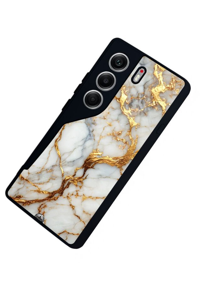 Tecno Camon 40 Uyumlu Mermer Marble Tasarımlı Glossy Premium Kılıf