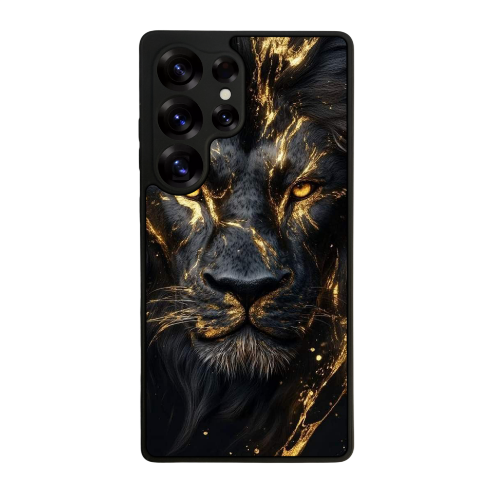 Samsung Galaxy S25 Ultra Uyumlu Aslan Tasarımlı Glossy Premium Kılıf