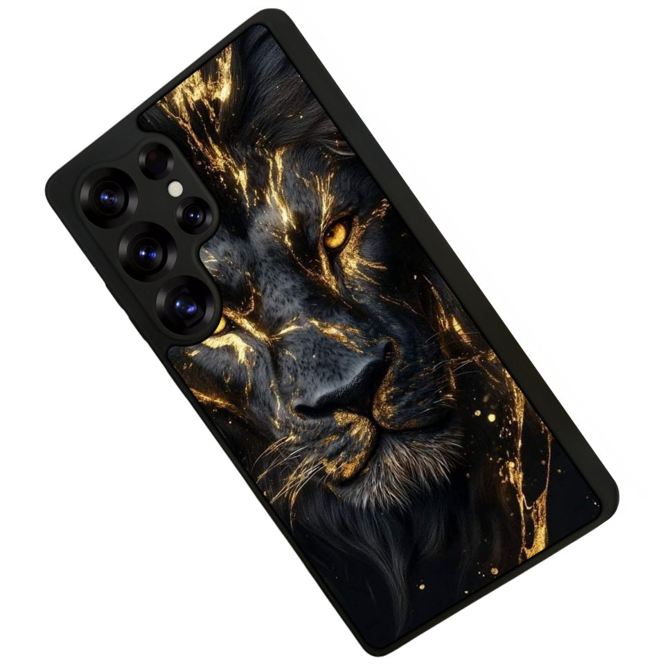 Samsung Galaxy S25 Ultra Uyumlu Aslan Tasarımlı Glossy Premium Kılıf