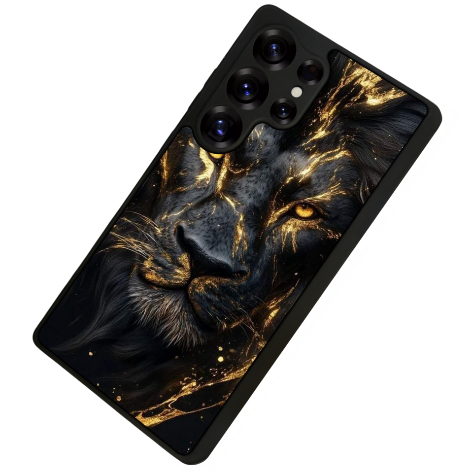 Samsung Galaxy S25 Ultra Uyumlu Aslan Tasarımlı Glossy Premium Kılıf