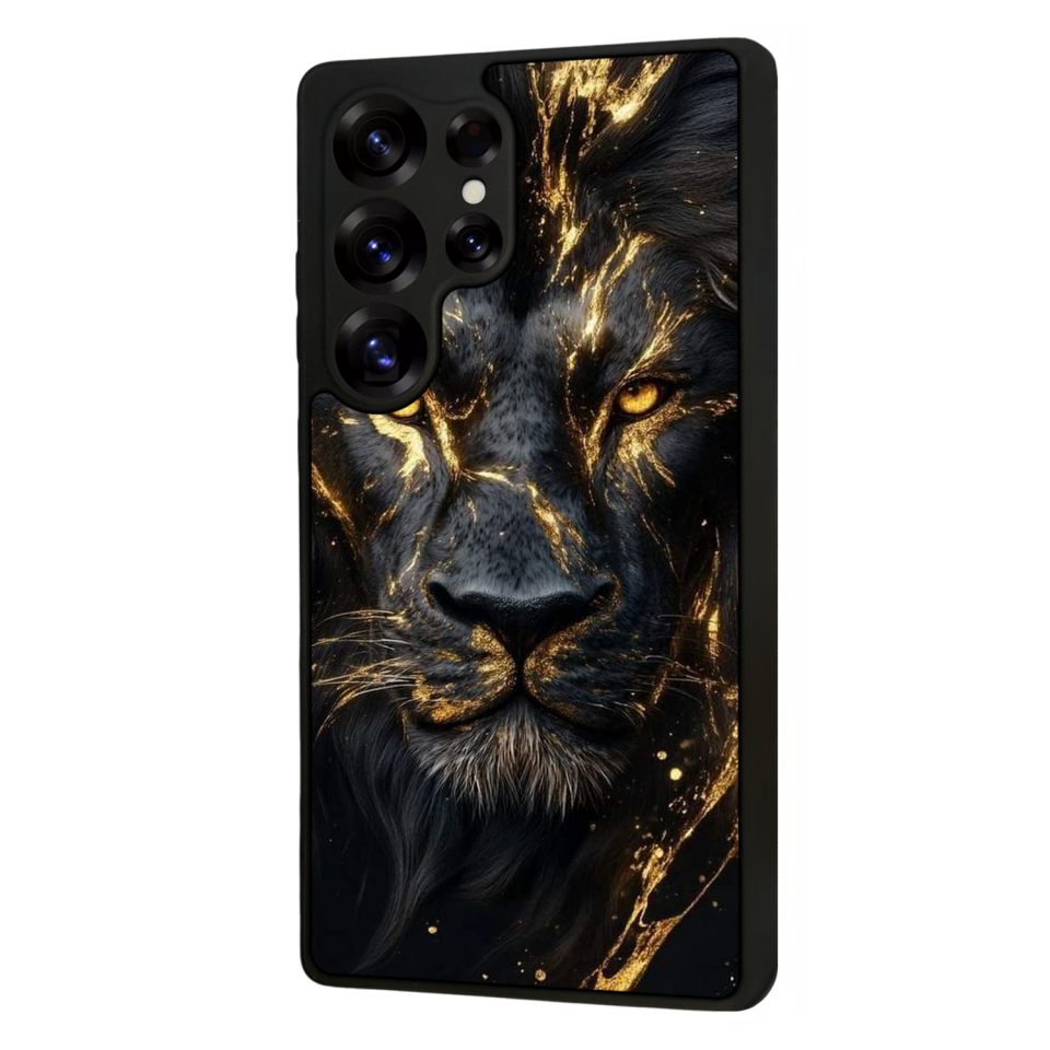 Samsung Galaxy S25 Ultra Uyumlu Aslan Tasarımlı Glossy Premium Kılıf