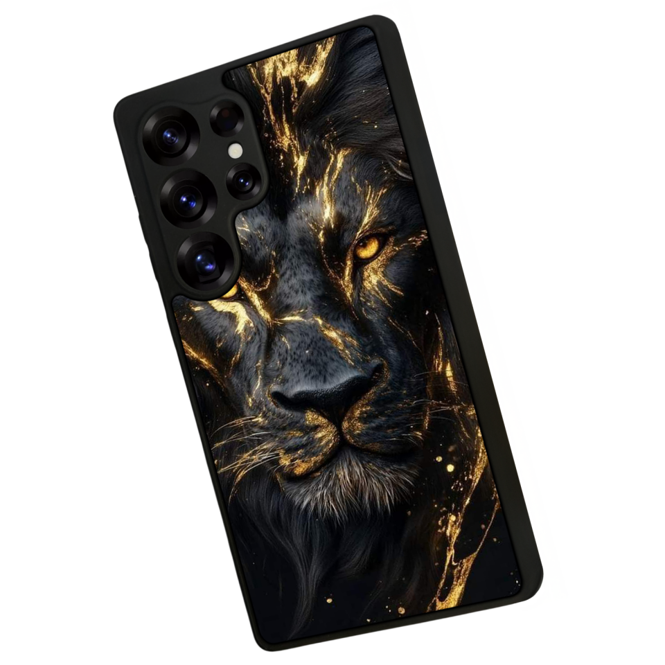 Samsung Galaxy S25 Ultra Uyumlu Aslan Tasarımlı Glossy Premium Kılıf
