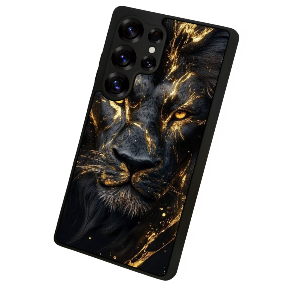 Samsung Galaxy S25 Ultra Uyumlu Aslan Tasarımlı Glossy Premium Kılıf