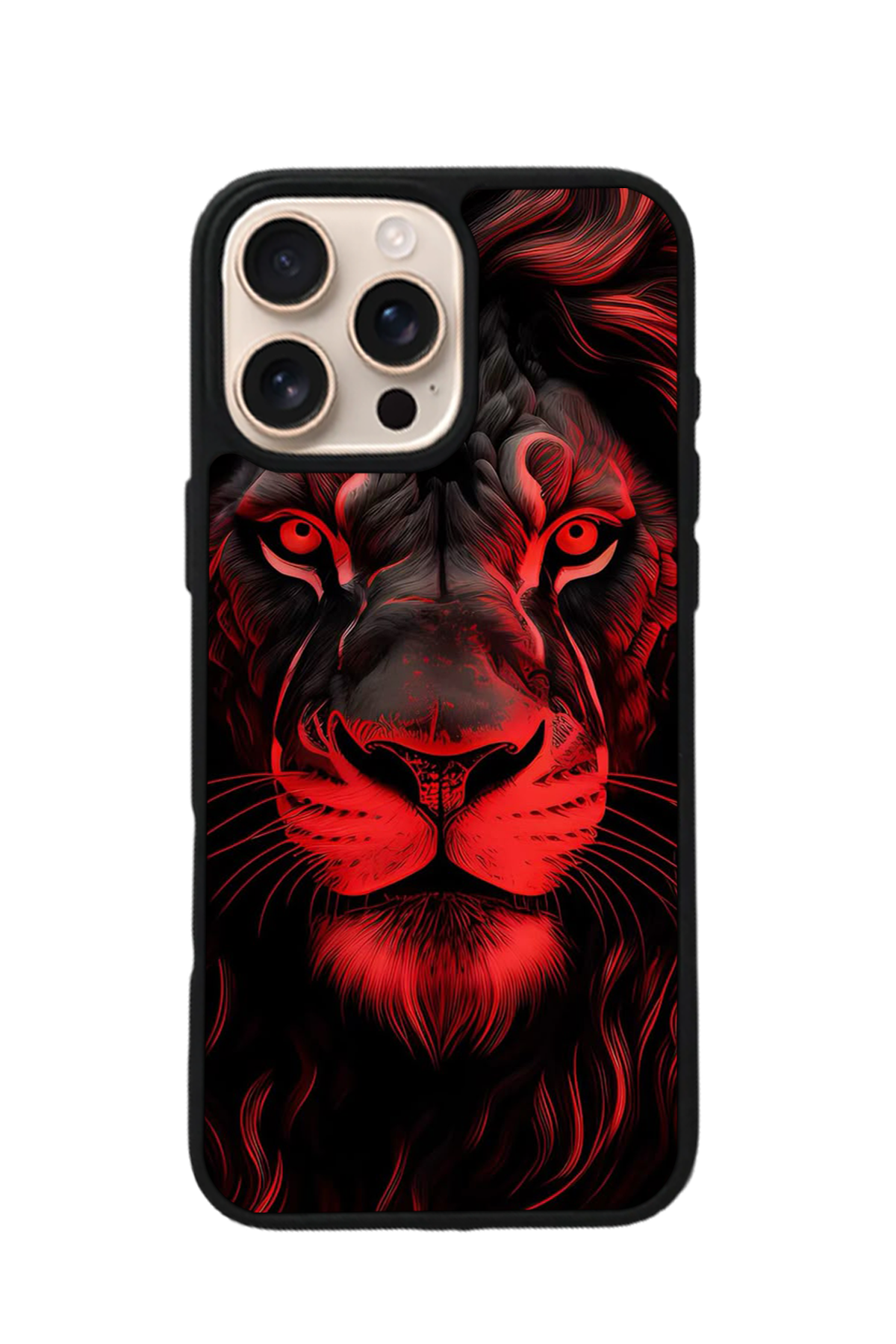 iPhone 15 Pro Uyumlu Aslan Tasarımlı Glossy Premium Kılıf