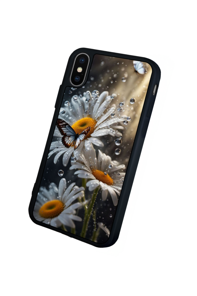 iPhone XS Max Uyumlu Cicek Tasarımlı Glossy Premium Kılıf