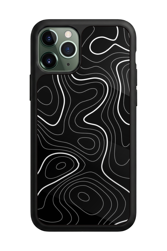 iPhone 11 Pro Max Uyumlu Çizgi Sanatı Tasarımlı Glossy Premium Kılıf
