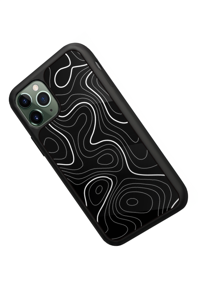 iPhone 11 Pro Max Uyumlu Çizgi Sanatı Tasarımlı Glossy Premium Kılıf