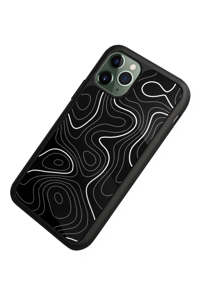 iPhone 11 Pro Max Uyumlu Çizgi Sanatı Tasarımlı Glossy Premium Kılıf