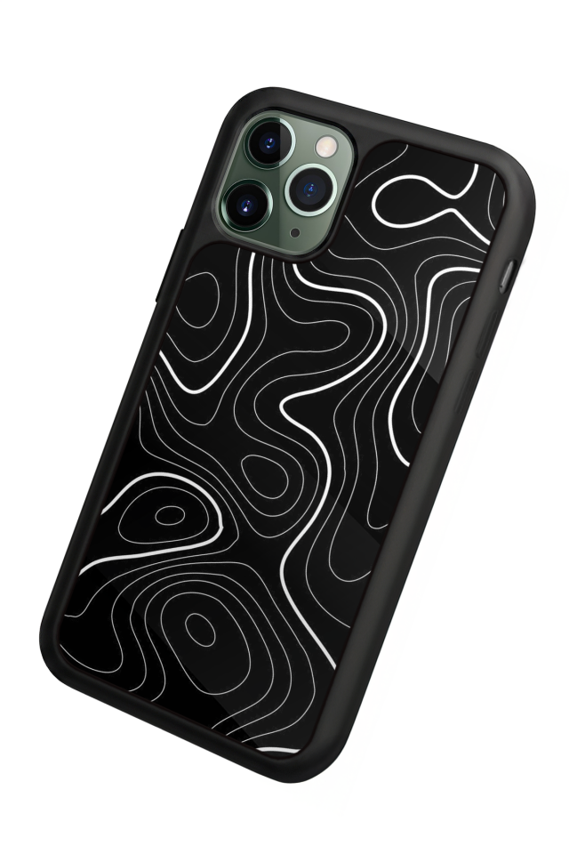 iPhone 11 Pro Max Uyumlu Çizgi Sanatı Tasarımlı Glossy Premium Kılıf