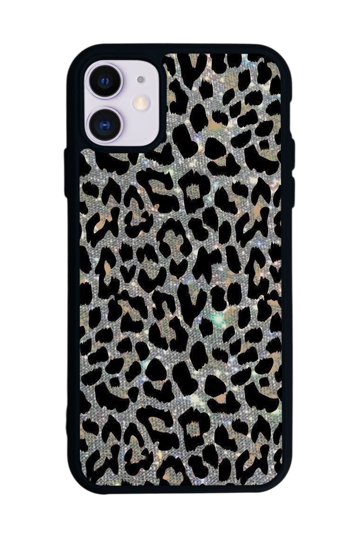 iPhone 11 Uyumlu Hologram Leopar Tasarımlı Glossy Premium Kılıf