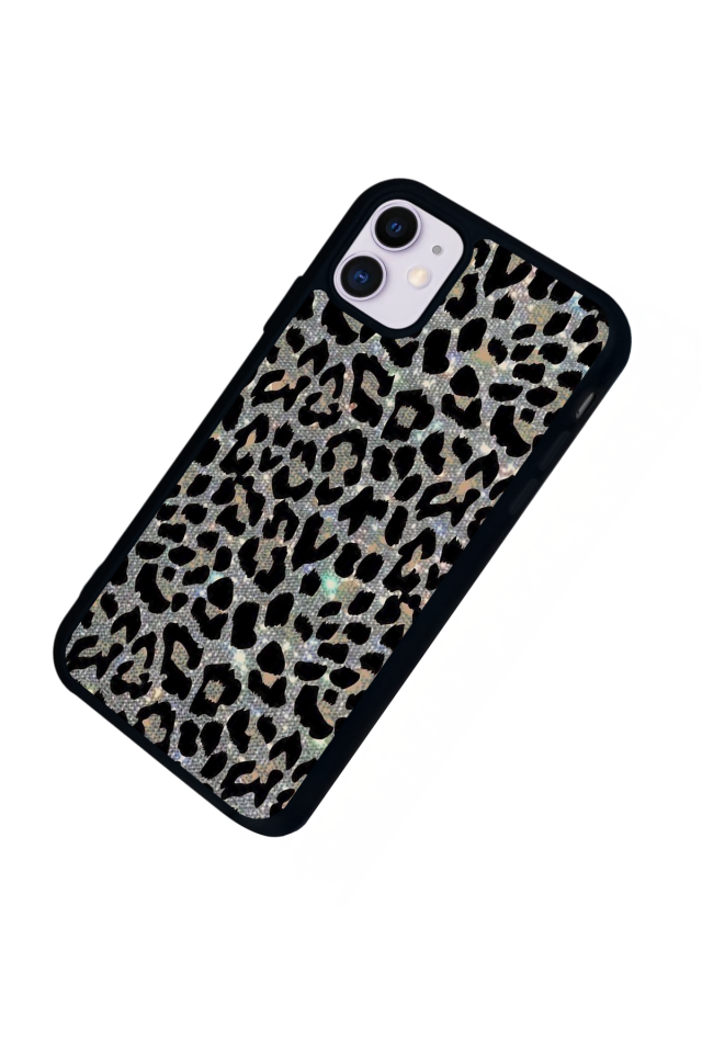 iPhone 11 Uyumlu Hologram Leopar Tasarımlı Glossy Premium Kılıf