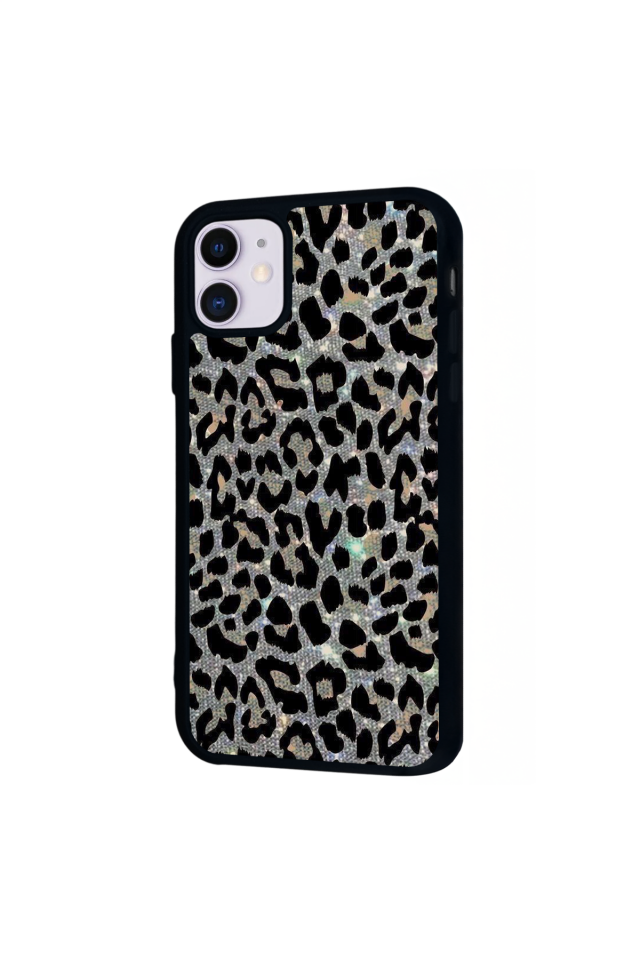 iPhone 11 Uyumlu Hologram Leopar Tasarımlı Glossy Premium Kılıf