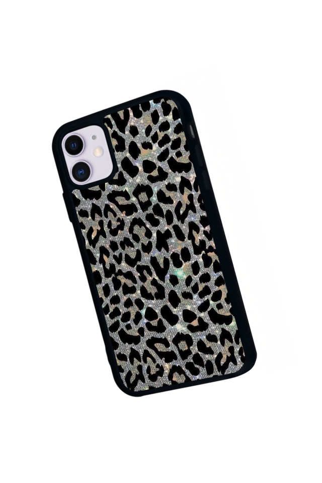 iPhone 11 Uyumlu Hologram Leopar Tasarımlı Glossy Premium Kılıf