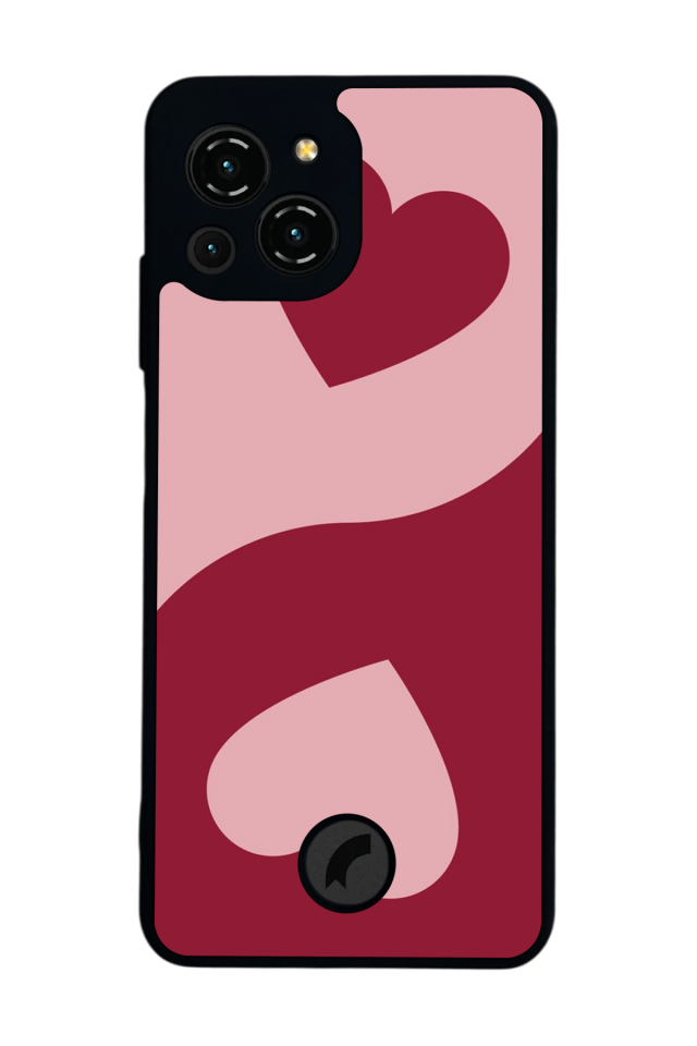 Reeder S23 Pro Max Uyumlu Kalp Love Tasarımlı Glossy Premium Kılıf